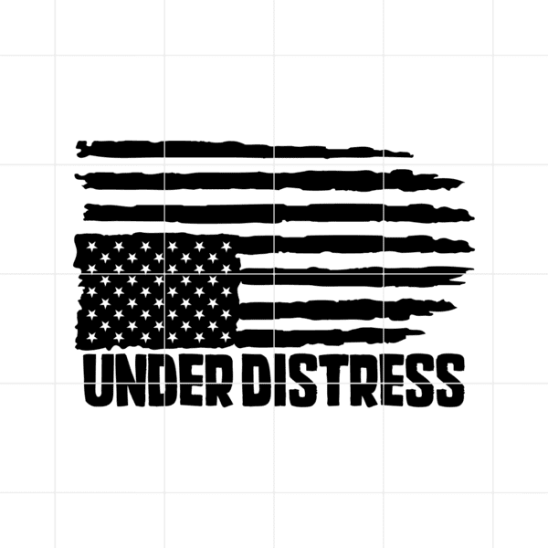 Under Distress American Flag Decal