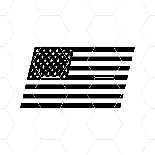 Slanted American Flag Decal