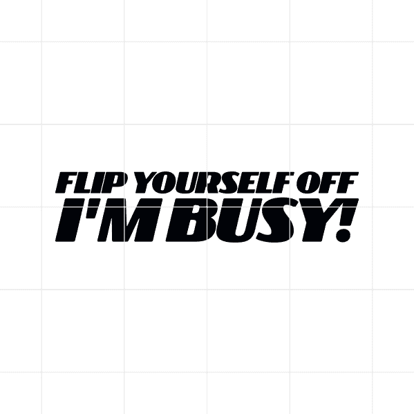 Flip Yourself Off Im Busy Decal