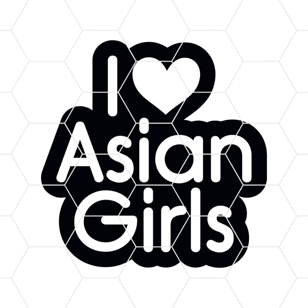 I Love Asian Girls Decal