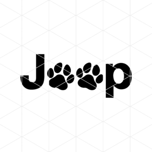 Dog Paws Jeep Decal
