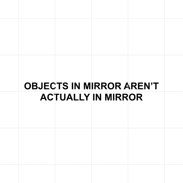 Objects In Mirror Arent Actually In Mirror Decal
