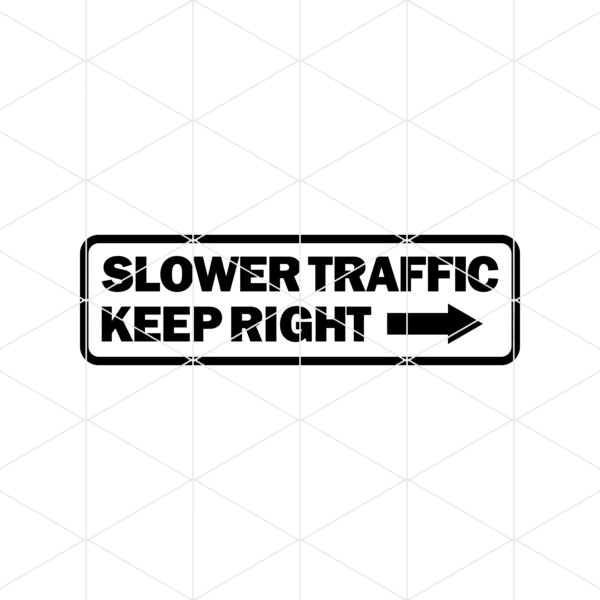 slower traffic decal