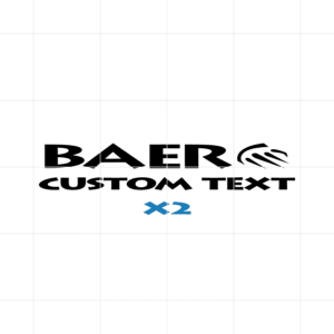 Baer Brake Caliper Custom Text Decal Set